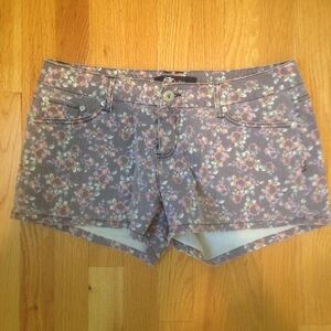 Floral Denim Shorts